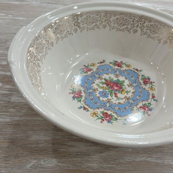Antique American Limoges Lyric KS-384 22k Gold Round Vegetable Serving Bowl 8" - Picture 5 of 9